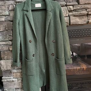 Nwot green sweater/ coat